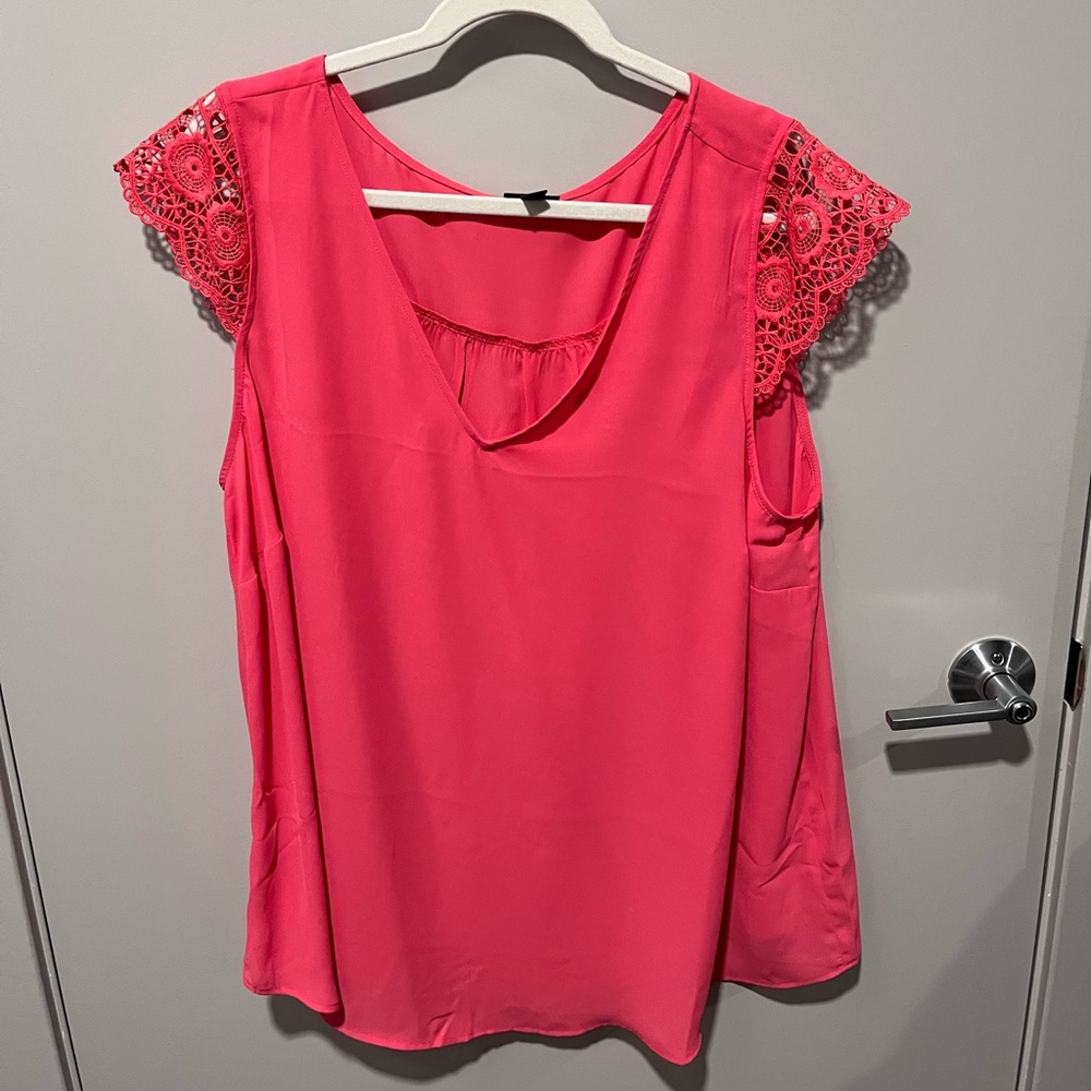 Coral Lace Sleeved Torrid Top